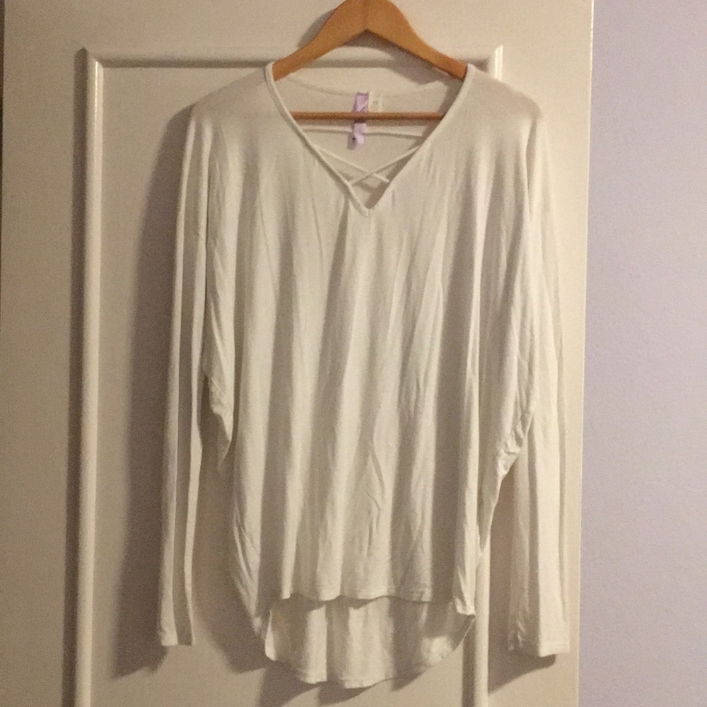 White Criss Cross Top